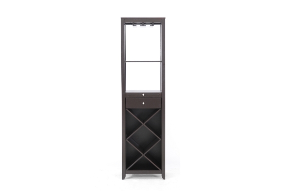 Baxton Studio Austin Brown Wood Modern Wine Tower