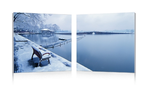 Baxton Studio Wintry Wonder Mounted Photography Print Diptych