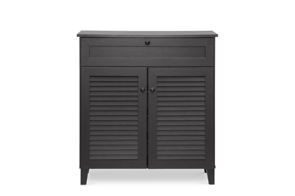 Baxton Studio Calvin Espresso Shoe-Storage Cabinet