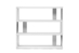 Baxton Studio Barnes White Three-Shelf Modern Bookcase