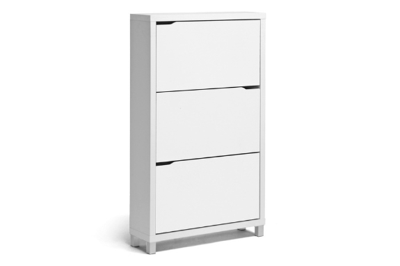 Baxton Studio Simms White Modern Shoe Cabinet