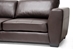 Baxton Studio Orland Brown Leather Modern Sectional Sofa Set with Left Facing Chaise - IDS023-Brown LFC