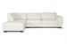 Baxton Studio Orland White Leather Modern Sectional Sofa Set with Left Facing Chaise - IDS023-White LFC