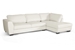 Baxton Studio Orland White Leather Modern Sectional Sofa Set with Right Facing Chaise