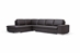 Baxton Studio Callidora Dark Brown Leather-Leather Match Sofa Sectional Reverse