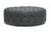Baxton Studio Cardiff Dark Gray Linen Modern Tufted Ottoman