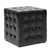 Baxton Studio Siskal Black Modern Cube Ottoman (Set of 2) - BH-5589-BLACK-OTTO