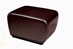Baxton Studio Dark Brown Full Leather Ottoman with Rounded Sides - Y-051-001-dark brown