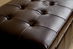 Baxton Studio Dark Brown Full Leather Storage Bench Ottoman with Dimples - Y-105-001-dark brown