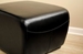 Baxton Studio Black Full Leather Ottoman with Rounded Sides - Y-051-023-black