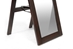 Baxton Studio Lund Dark Brown Wood Modern Mirror with Built-In Stand - Mirror-0506071