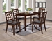 Baxton Studio Mozaika Black Leather Contemporary 5-Piece Dining Set1 table and 4 chairs