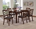 Baxton Studio Mozaika Wood and Leather Contemporary 7-Piece Dining Set1 table and 6 chairs