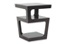 Baxton Studio Clara Black Modern End Table with 3-Tiered Glass Shelves