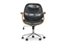 Baxton Studio Rathburn Walnut and Black Modern Office Chair - SD-2235-5 Walnut/Black