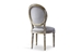 Baxton Studio Clairette Wood Traditional French Accent Chair-Round - TSF-9315-Beige-CC