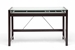 Baxton Studio Idabel Dark Brown Wood Modern Desk with Glass Top - RT207-TBL