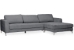 Baxton Studio Agnew Contemporary Grey Microfiber Right Facing Sectional Sofa - U9320S-LRCC-RFC Sectional