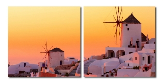Baxton Studio Grecian Crossroads Mounted Photography Print Diptych
