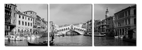 Rialto Bridge Mounted Photography Print Triptych