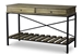 Baxton Studio Newcastle Wood and Metal Console Table-Criss-Cross