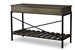 Baxton Studio Newcastle Wood and Metal Console Table-Criss-Cross - YLX-0003-AT