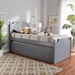 Baxton Studio Mariana Traditional Transitional Grey Finished Wood Twin Size 3-Drawer Storage Bed with Pull-Out Trundle Bed - Mariana-Grey-3DW-Twin