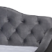 Baxton Studio Freda Transitional and Contemporary Grey Velvet Fabric Upholstered and Button Tufted Full Size Daybed with Trundle - Freda-Grey Velvet-Daybed-F/T