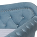 Baxton Studio Abbie Traditional and Transitional Light Blue Velvet Fabric Upholstered and Crystal Tufted Queen Size Daybed - Abbie-Light Blue Velvet-Daybed-Queen