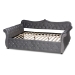 Baxton Studio Abbie Traditional and Transitional Grey Velvet Fabric Upholstered and Crystal Tufted Queen Size Daybed - Abbie-Grey Velvet-Daybed-Queen