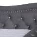 Baxton Studio Abbie Traditional and Transitional Grey Velvet Fabric Upholstered and Crystal Tufted Queen Size Daybed - Abbie-Grey Velvet-Daybed-Queen