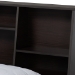 Baxton Studio Geoffrey Modern and Contemporary Dark Brown Finished Wood Queen Size Platform Storage Bed with Shelves - SEBED13014026-Modi Wenge-Queen