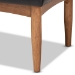 Baxton Studio Arvid Mid-Century Modern Dark Brown Faux Leather Upholstered Wood Dining Bench - BBT8051-Dark Brown/Walnut-Bench