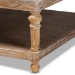 Baxton Studio Kelly Modern and Rustic Beige Linen Fabric Upholstered and Greywashed Wood Cocktail Ottoman - JY-0001-Beige/Greywashed-Otto