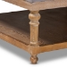 Baxton Studio Kelly Modern and Rustic Grey Linen Fabric Upholstered and Greywashed Wood Cocktail Ottoman - JY-0001-Grey/Greywashed-Otto