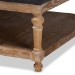 Baxton Studio Kelly Modern and Rustic Charcoal Linen Fabric Upholstered and Greywashed Wood Cocktail Ottoman - JY-0001-Charcoal/Greywashed-Otto