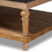 Baxton Studio Lindsey Modern and Rustic Charcoal Linen Fabric Upholstered and Greywashed Wood Cocktail Ottoman - JY-0002-Charcoal/Greywashed-Otto
