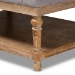 Baxton Studio Lindsey Modern and Rustic Grey Linen Fabric Upholstered and Greywashed Wood Cocktail Ottoman - JY-0002-Grey/Greywashed-Otto