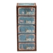 Baxton Studio Alba Vintage Rustic French Inspired Blue Finished Wood 5-Drawer Accent Storage Cabinet - SJ14502-Blue-5DW-Cabinet