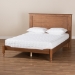 Baxton Studio Danielle Traditional and Transitional Rustic Ash Walnut Brown Finished Wood Queen Size Platform Storage Bed with Built-In Shelves - MG0018-Ash Walnut-Queen