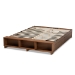 Baxton Studio Arthur Modern Rustic Ash Walnut Brown Finished Wood King Size Platform Bed with Built-In Shelves - MG6001-1S-Ash Walnut-4DW-King