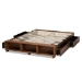Baxton Studio Arthur Modern Rustic Ash Walnut Brown Finished Wood King Size Platform Bed with Built-In Shelves - MG6001-1S-Ash Walnut-4DW-King