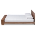 Baxton Studio Regina Modern Rustic Ash Walnut Brown Finished Wood Queen Size Platform Storage Bed with Built-In Shelves - MG0017-Ash Walnut-Queen