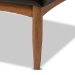 Baxton Studio Arvid Mid-Century Modern Dark Brown Faux Leather Upholstered 4-Piece Wood Dining Nook Set - BBT8051-Dark Brown/Walnut-4PC Dining Nook Set