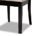 Baxton Studio Minette Modern and Contemporary Sand Fabric Upholstered Espresso Brown Finished Wood 7-Piece Dining Set - RH319C-Sand/Dark Brown-7PC Dining Set