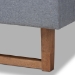 Baxton Studio Gabriela Rustic Modern Dark Grey Fabric Upholstered and Ash Walnut Brown Finished Wood Queen Size Platform Bed - Gabriela-Dark Grey/Ash Walnut-Queen