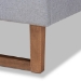 Baxton Studio Eloise Rustic Modern Light Grey Fabric Upholstered and Ash Walnut Brown Finished Wood Full Size Platform Bed - Eloise-Light Grey/Ash Walnut-Full