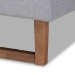 Baxton Studio Luciana Modern and Contemporary Light Grey Fabric Upholstered and Ash Walnut Brown Finished Wood Full Size Platform Bed - Luciana-Light Grey/Ash Walnut-Full