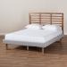 Baxton Studio Luciana Modern and Contemporary Light Grey Fabric Upholstered and Ash Walnut Brown Finished Wood Full Size Platform Bed - Luciana-Light Grey/Ash Walnut-Full