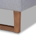 Baxton Studio Claudia Rustic Modern Light Grey Fabric Upholstered and Walnut Brown Finished Wood Full Size Platform Bed - Claudia-Light Grey/Ash Walnut-Full